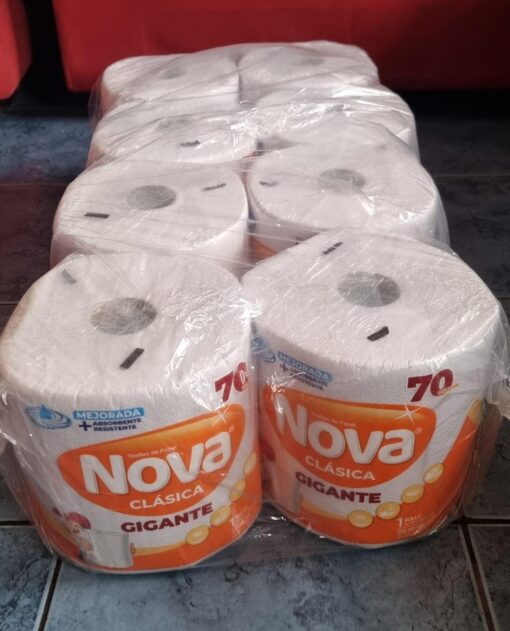 Toalla De Papel Nova Clasica Gigante 70M 8 Rollos